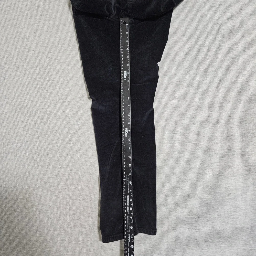 Free‎ People Corduroy Flare Pull On Pants High Rise Side Zip Black Womens L NWT